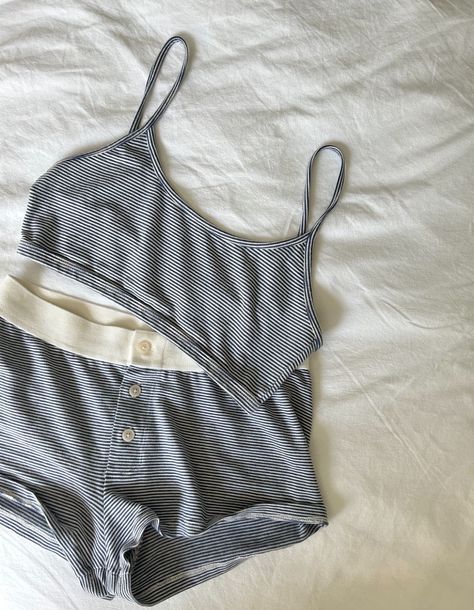 Bra And Under Set Aesthetic, Brandy Melville Boxers, Brandy Pajamas, Brandy Melville Pj Set, Brandy Pjs, Brandy Melville Pjs, Boxer Shorts Outfit, Matching Pj Set, Dreamy Wardrobe