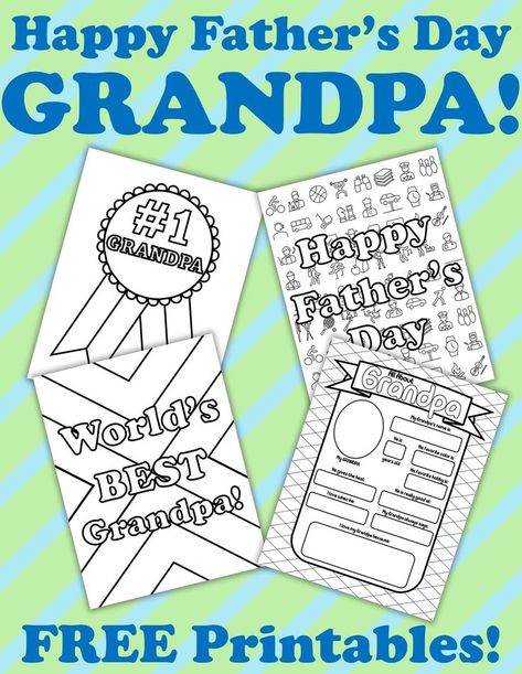 Help your kids spread extra love to Grandpa this Father's Day with these free printables he's sure to love and display proudly! All About My Uncle Free Printable, Uncles Day, Fathers Day Coloring Page, Sarah's Day, Father's Day Printable, Encouragement Gifts, Free Printable Coloring, Fathers Day Cards, Color Free