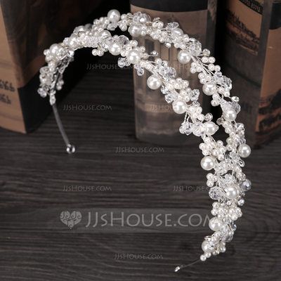 Headbands Wedding Party Rhinestone Alloy 6.3 Beads Headband, Prom Tiaras, Pearl Headband Wedding, Bride Hair Jewelry, Hair Clamp, Bridal Tiaras, Crown Crystal, Princess Bridal, Crystal Bridal Tiaras