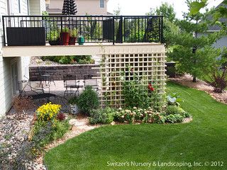 Paver Patio Under Deck with Retaining Wall & Steps | Flickr Garden Under Deck, Deck With Retaining Wall, Under Deck Landscaping, Patio Under Decks, Retaining Wall Steps, Pergola Outdoor Living, Deck Landscaping, Deck Shade, Deck Skirting