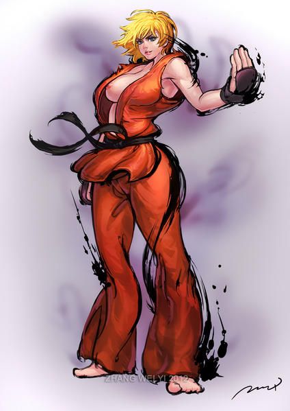 29 by ZWY-001 Ken Street Fighter, Female Character Design Brunette, Street Fighter Art, Female Fighter, Cartoon Sketches, Comics Girl, Anime Character Drawing, Comic Book Characters, Cute Anime Pics