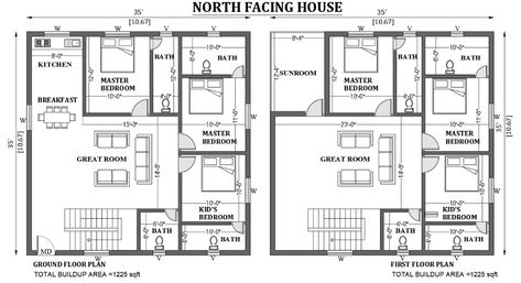 #cadbull #autocad #caddrawing #architecture #autocaddrawing 35x35 House Plan, 2d Autocad Drawing, North Facing House, Vastu House, Apartment Floor, Cad Designer, Apartment Floor Plans, House Construction Plan, Drawing Block