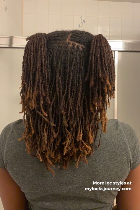 Medium Length Loc Styles, Easy Loc Styles, Sisterlock Hairstyles, Style Dreads, Medium Locs, Styles For Medium Hair, Dyed Locs, Loc Ideas, Locs Journey