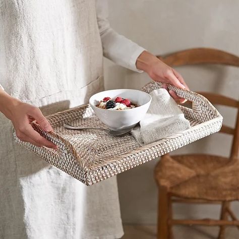 Luxury Kitchen & Dining Accessories | The White Company UK Rattan Serving Tray, Pillow Sizes Chart, Bath And Body Perfume, Linen Comforter, Spa Accessories, Holiday Dining, Spa Gifts Set, Serving Drinks, White Company