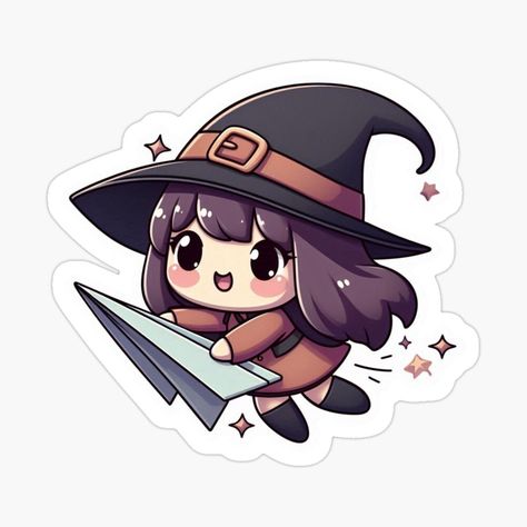 Get my art printed on awesome products. Support me at Redbubble #RBandME: https://www.redbubble.com/i/sticker/Kawaii-Witch-Illustration-Magic-Witch-in-Anime-Style-by-LWOI/163835825.EJUG5?asc=u Sticker Art Aesthetic, Chibi Witch, Kawaii Magic, Kawaii Witch, Magic Doodle, Witch Illustration, Magic Witch, Kawaii Faces, Happy Stones