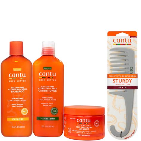 Treat curls, coils and waves to the Wash Day Essentials bundle from the experts at Cantu. Featuring a shampoo, conditioner, mask and comb, the collection is infused with the brand’s signature shea butter to help nourish and hydrate all curl types. The set is designed to build a full wash-day routine so that you can achieve glossier, softer-looking curls.Set Contents: Cantu Shea Butter Hydrating Cream Conditioner 400ml Lending intense hydration to dry ends, this rich conditioner helps to smooth d Cantu Hair, Curl Types, Wash Day, Waves Curls, Hydrating Shampoo, First Aid Beauty, Hydrating Cream, Types Of Curls, Soft Curls