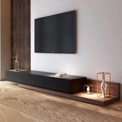 Modern Floating Media Console, Povison Furniture, Modern Tv Unit, Wood Tv Unit, Tv Fal, Wood Media Console, Modern Tv Units, Modern Tv Wall, Floating Tv Stand