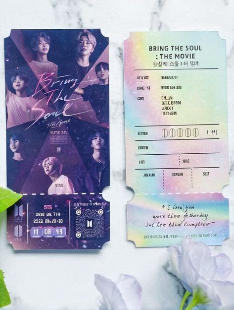 BTS Japan Concert Ticket Bonanza: Your Guide To Snagging The Ultimate Live Experience Soul The Movie, Bts Signatures, Bts Tickets, Break The Silence, Movie Ticket, Concert Ticket, Ticket Design, Graphic Ideas, Graduation Theme