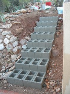 Steps On Steep Slope, Steel Edging Steps, Downhill Walkway Outdoor Steps, Diy Walkway On Slope, Steep Hillside Steps, Cement Steps Backyard, Concrete Patio On Sloped Yard, Stone Steps On Hillside Sloped Yard, Walkthrough Garden Ideas