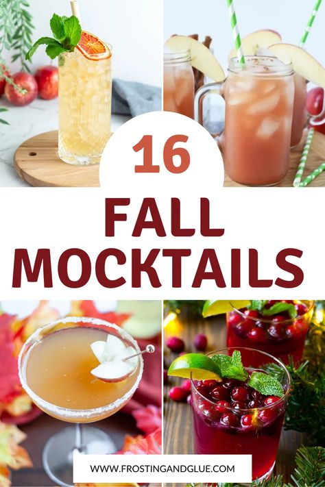 Raise a glass to the flavors of fall with these delightful Fall Mocktails! These non-alcoholic beverages are perfect for celebrating the season and creating memorable moments with family and friends. From spiced apple cider to cranberry spritzers, each mocktail is a refreshing and flavorful blend of autumn-inspired ingredients. Non Alcoholic Autumn Drinks, Healthy Mocktail Fall, Fall Cocktail Mocktail, Sparkling Cider Mocktail Recipe, Fall Non Alcoholic Drinks Apple Cider, Mocktail For Thanksgiving, Mocktail With Apple Cider, Mocktail With Cinnamon, Fall Wedding Mocktail Recipe