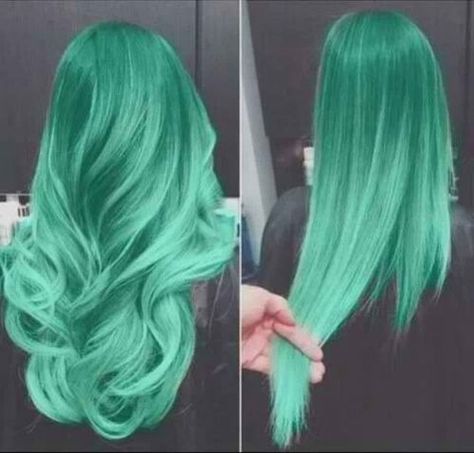 Colored hair. Medusa Book, Hair Mermaid, Aqua Hair, Mint Hair, Teal Hair, Hair Color Pastel, Boring Hair, Awesome Hair, Branding Inspo