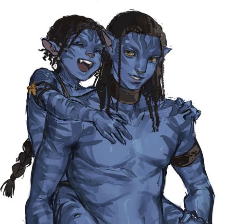 art by ni3myj Eetu Avatar Fanart, Neteyam Older Fanart, Neteyam And Tuk, Neteyam Fanart, Forest People, Avatar Art, Blue People, Avatar Dr, Avatar Video