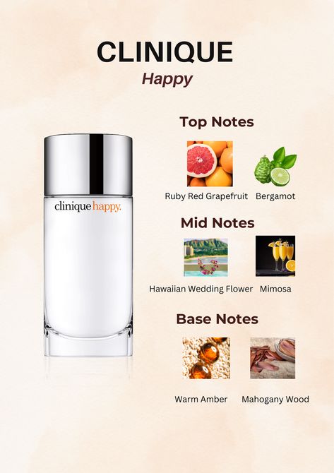 Clinique Happy | Perfume Notes | Fragrance Lovers | Scent Of The Day | Perfume Collection | Bergamot | Grapefruit | Hawaiian Wedding Flower | Mimosa | Amber | Mahogany Wood | Perfume Addict | Fragrance Community | Perfume Lovers | Scent Profile | Perfume Enthusiast | clinique happy perfume | clinique happy heart | clinique happy perfume for women | clinique happy heart perfume | clinique happy perfume aesthetic | clinique happy in bloom | clinique happy heart perfume for women Clinique Happy Heart Perfume, Clinique Happy Heart, Clinique Happy Perfume, Wood Perfume, Clinique Perfume, Heart Perfume, Happy Perfume, Essential Oil Perfumes Recipes, Perfume Aesthetic