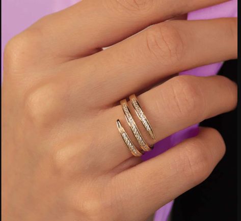 Band Rings Women, Triple Band Ring, Schmuck Gold, Trio Ring, Nail Ring, Solid Gold Band, Jewelry Designers, Jewelry Model, Ring Women