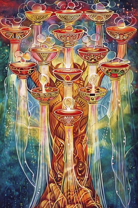 Ten of Cups #AI #art #bibliomancy #generator #iconomancy #ML #tarot #technomancy #ThothDeck https://library.hrmtc.com/2024/03/06/ten-of-cups/ Ten Of Cups Tarot, Book Of Thoth, 10 Of Cups, Ten Of Cups, Thoth Tarot, Image Prompts, Cups Tarot, The Library, Tarot Cards