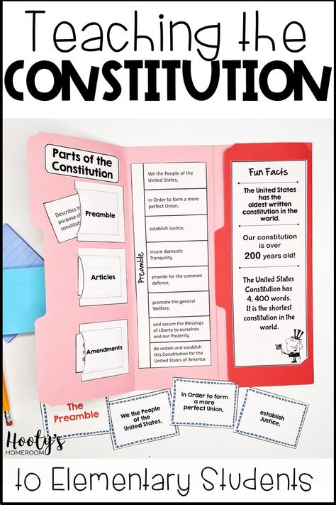 Learning about the U.S. Constitution can be difficult for elementary students, but it doesn't have to be. Your students will love these fun activities that make the Constitution easier to understand. These ideas are perfect for Constitution Day and Celebrate Freedom Week. Celebrate Freedom Week Activities, Constitution Day Activities, Constitution Activities, Third Grade Math Activities, Math Review Activities, 5th Grade Activities, Social Studies Notebook, American History Lessons, 13 Colonies