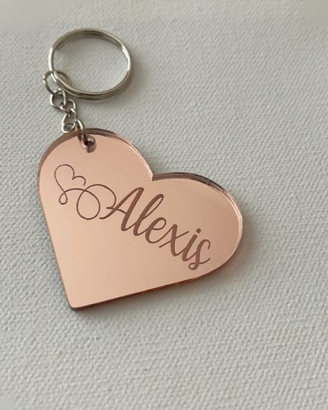 Acrylic Heart Keychain, Wedding Giveaways Ideas Souvenirs, Valentine Keychain, Keychain Valentine, Bff Keychain, Mirrored Acrylic, Wedding Giveaways, Easter Tags, New Driver