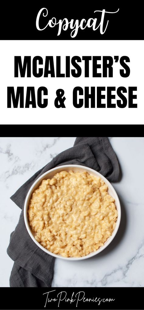 Text overlay: Copycat McAlister's Mac and Cheese with a picture of a bowl of mac and cheese with a gray towel Mcalister's Mac And Cheese Recipe, Mac And Cheese Easy, Stove Recipes, Good Macaroni And Cheese Recipe, Comfort Food Recipes Casseroles, Crockpot Mac N Cheese Recipe, Easy Mac N Cheese, Crockpot Mac And Cheese, Arbonne Recipes