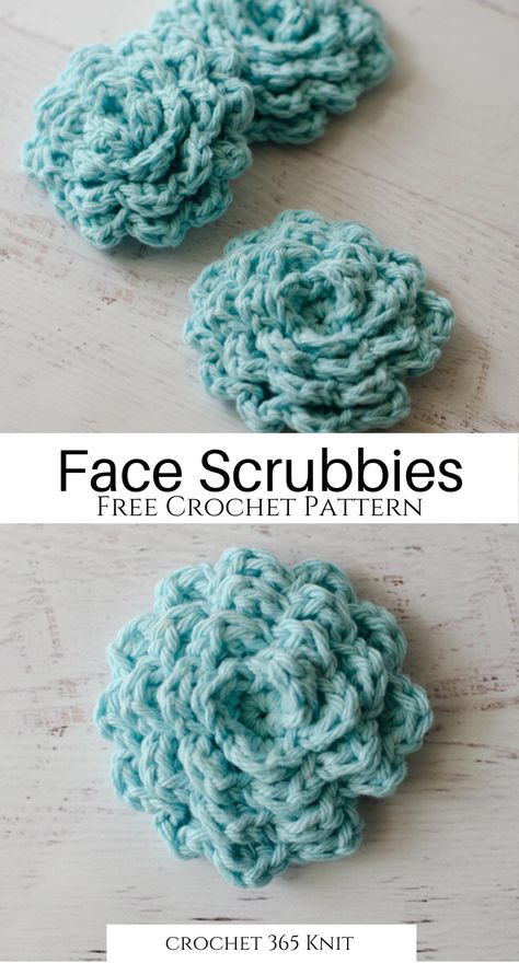 Flower Scrubbies Crochet, Crochet Flower Scrubby, Crocheted Face Scrubbies Pattern Free, Crochet Body Scrubbies, Crochet Facial Scrubbies Free Pattern, Crochet Face Scrubbies Pattern Free, Face Scrubbies Crochet, Face Wash Cloth, Scrubby Yarn Crochet