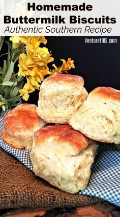 Southern Buttermilk Biscuits, Biscuits From Scratch, Homemade Biscuits Recipe, Southern Recipe, Homemade Buttermilk Biscuits, Buttermilk Biscuits Recipe, Cajun Dishes, Hot Bread, Buttermilk Recipes