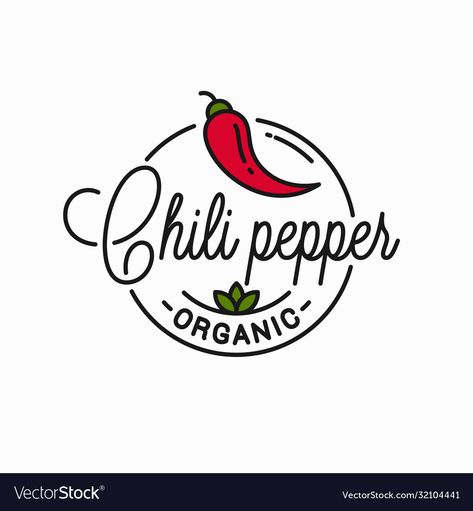 Chili Garlic Oil Logo Design, Herb Logo Design, Herb Logo, Juice Logo, Chinese Logo, All Letters, Farm Logo, Chili Paste, Chilli Pepper