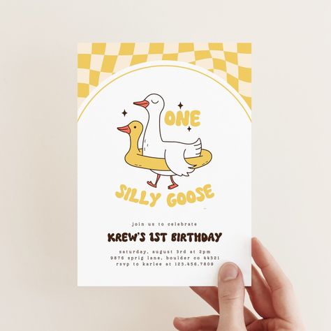 Can't get enough of this ONE Silly Goose Birthday theme 🪿✨ #boybirthday #boyfirstbirthday #onesillygoose #sillygoose #juniperplumpaperie One Silly Goose, Silly Goose Birthday Party, One Silly Goose Birthday, Bird Themed Birthday Party, Goose Birthday Party, One Year Old Birthday Party, Goose Birthday, One Year Old Birthday, Birthday Party Boy