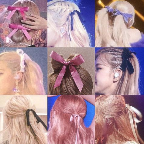 Rosie Hairstyles, Rose Hairstyle Blackpink, Blackpink Rosé Hairstyles, Rose Hairstyle, Rose Braid, Euphoria Fashion, Cute Quick Hairstyles, Blackpink Square Up, Roseanne Park