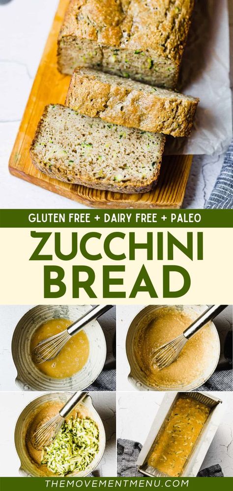 Easy Gluten Free Zucchini Bread, zucchini recipes, healthy breakfast ideas Paleo Zucchini Bread, Gluten Free Zucchini Bread, Paleo Zucchini, Healthy Breakfast Idea, Best Paleo Recipes, Flours Banana Bread, Chocolate Zucchini Bread, Zucchini Recipe, Gluten Free Recipes For Breakfast