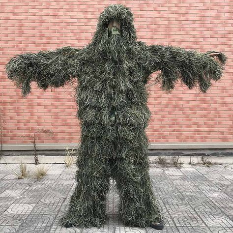 Camo Suit, Hunting Suit, Ghillie Suits, Ghillie Suit, Suit Man, Zoot Suit, Camouflage Outfits, Breathable Clothes, Tall Person