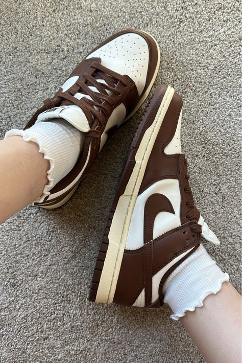 Nike Dunk Low curated on LTK Dunks Neutral, Brown Nike Dunks, Dunks Brown, Linen Pants Style, Wmns Dunk Low, Fall Sneakers, Dunks Nike, Fall Shoes, Nike Dunk Low