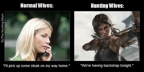 Funny hunting meme #wiveswhohunt #womenhunters #deeritswhatsfordinner Hunting Meme, Hunting Jokes, Funny Hunting, Hunting Humor, Country Girl Quotes, Women Hunters, Country Girl, Bones Funny, Country Girls