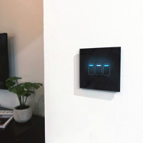 Brighten up your space with our Touch Light Switches range, featuring LED indicators. Available in standard, dimmer, and smart options, they bring both style and functionality to your home. #SmartHome #LightingSolutions Touch Light Switch, Light Switches, Led Dimmer, Glass Decor, Contemporary Interior, Glass Design, Lighting Solutions, Smart Home, Bring It On