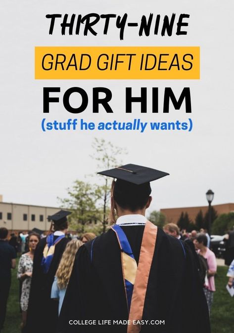 Stumped at what to get your college son, boyfriend or friend for graduation? I have 39 gift ideas for him that he'll love! I've included inexpensive, last minute and totally unique options. See the full list by clicking! #college #grad #graduation #collegegraduation #gifts #giftideas #bestgifts #giftsforhim #giftsformen College Graduation Gifts For Him, Graduation Basket, Grad Gift Ideas, Creative Graduation Gifts, Boyfriend Graduation, Boyfriend Graduation Gift, University Graduation Gifts, Graduation Gifts For Guys, College Grad Gifts