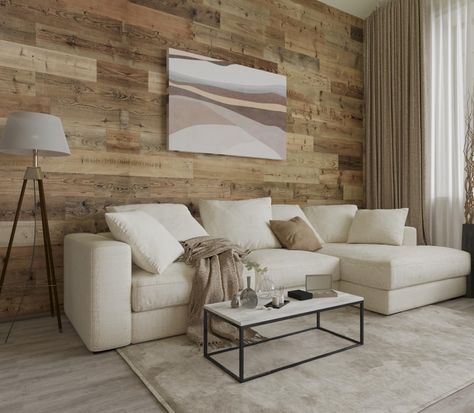 Diy Reclaimed Wood Wall, Wood Shiplap Wall, Reclaimed Wood Wall Panels, Wooden Accent Wall, Wood Coffee Table Rustic, Shiplap Boards, Shiplap Accent Wall, Flat Decor, Studio Flat