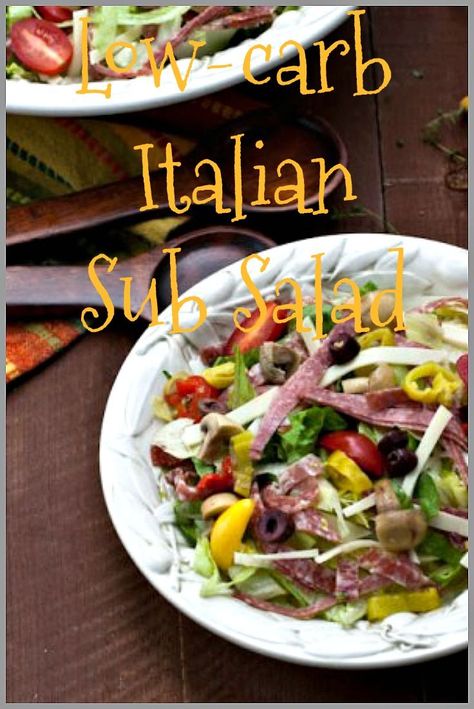 Keto Antipasto, Italian Sub Salad, Sub Salad, Subway Salad, Thm Meals, Cheap Keto, Italian Antipasto, Keto Salads, Desayuno Keto