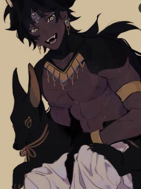 Anime Egyptian, Black Anime Guy, 수채화 그림, Black Anime Characters, Black Anime, Character Design Male, 영감을 주는 캐릭터, Anime Poses Reference, Boy Art