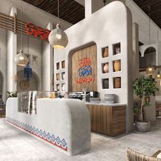 Arabian Restaurant, Banquette Restaurant, Boho Restaurant, Modern Arabic Interior, Insignia Design, Moroccan Restaurant, Modern Restaurant Design, Coffee Shop Interior Design, Coffee Shops Interior