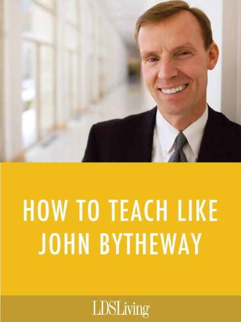 How to Teach Like John Bytheway - LDS Living Lds Seminary, Youth Lessons, Relief Society Lessons, Lds Yw, Lds Relief Society, Yw Lesson, Lds Lessons, Lds Living, Church Inspiration