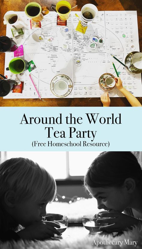 Around The World Tea Party, Global Perspectives Activities, Back To School Tea Party, Homeschool Tea Time, Poetry Tea Time Homeschool, Food Around The World Activities, Preschool Tea Party, Poetry Tea, Poetry Tea Time