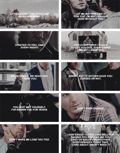 Destiel Quotes, Complete Quotes, Destiel Fanfiction, Spn Destiel, Supernatural Cw, Sherlock Quotes, Dean And Castiel, Supernatural Quotes, Supernatural Destiel