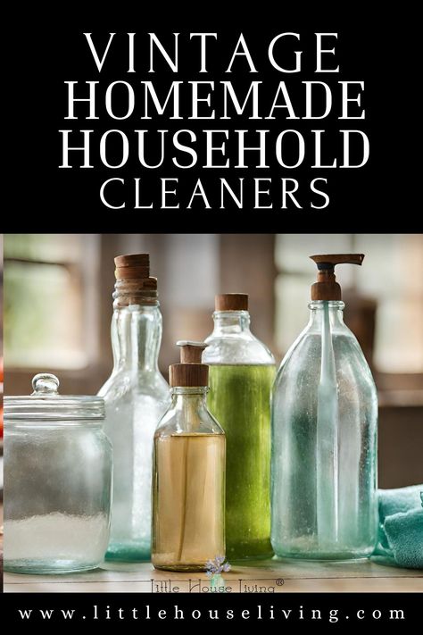 Ever wondered how our grandmothers kept their homes so sparkling clean? Dive back in time and discover the secret to these 6 homemade vintage household cleaners! From natural ingredients to simple instructions, Little House Living brings you the best of the past to keep your home clean and fresh today. Cleaning Basics, Vintage Cleaning, Baking Soda Hydrogen Peroxide, Peroxide Uses, Frugal Food, Natural Disinfectant, Homemade Cleaners, Eating Organic, Vinegar And Water