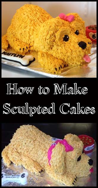 How to make Sculpted Cakes and great decorating helps here. Puppy Dog Cakes, Cat Cakes, Character Cupcakes, Dessert Oreo, Cakes Decorating, Puppy Cake, Cupcake Wars, Cupcakes Decorados, Sculpted Cakes