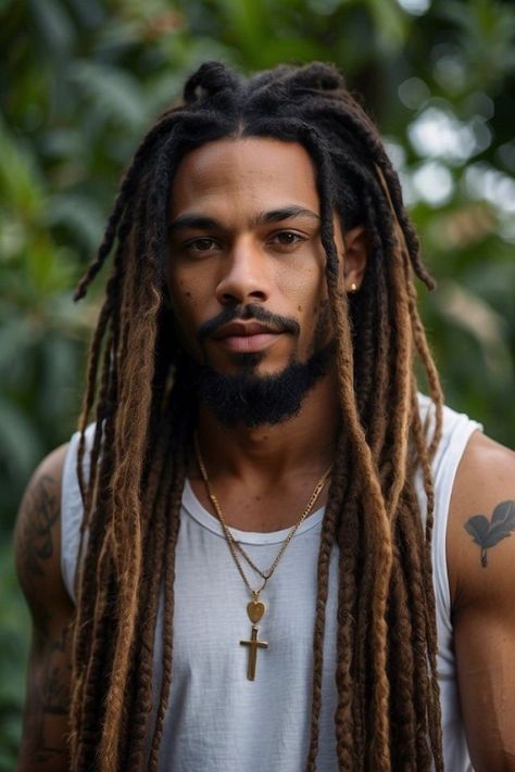 Black Man With Dreads, Dreadlocks Hairstyle, Mens Dreadlock Styles, Dreadlocks Men, Dreadlocks Braids, Mens Dreads, Long Dreads, Haircut For Square Face, Medium Hair Color