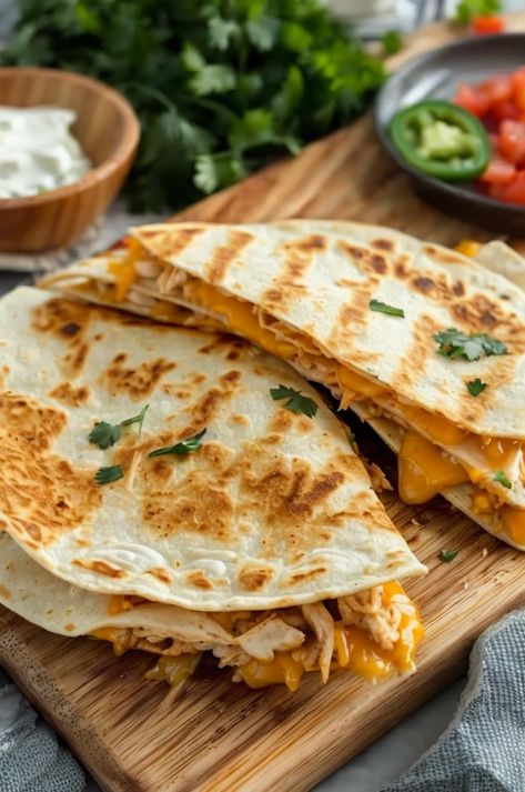 "Craving Taco Bell at home? Try this Chicken Quesadilla Copycat recipe! Cheesy, flavorful, and easy to make. Perfect for Taco Tuesday! #CopycatRecipe #TacoTuesday #Quesadilla #MexicanFood #Homemade" Chicken Casadillas, Taco Bell Chicken Quesadilla Recipe, Taco Bell Chicken Quesadilla, Chicken Quesadillas Taco Bell, Quesadilla Recipes Easy, Chicken Quesadilla Recipe, Chipotle Seasoning, Quesadilla Recipe, How To Make Taco