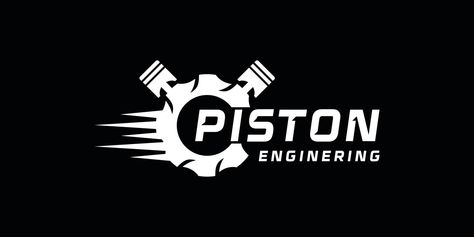 Piston engine creative logo design, logo for workshop, racing, and repair Mechanic Logo, Pistons Logo, Mechanics Logo, Gear Logo, Business Car, Motorcycle Repair, Logo Car, Creative Logo Design, Engine Repair