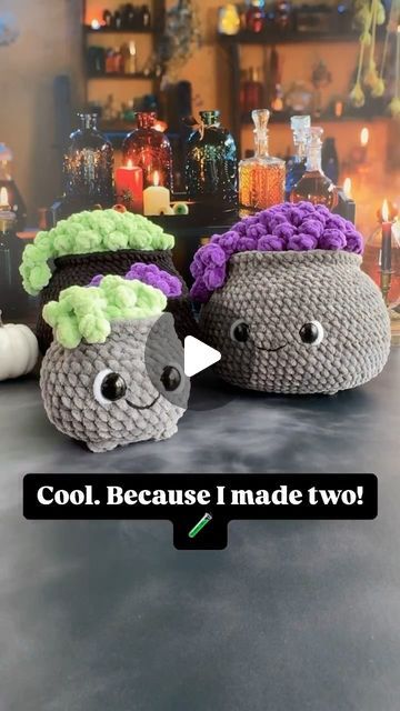 Amigurumi Crochet Patterns by Anna on Instagram: "It’s finally here!! I’ve been so excited to make these ever since I made the Pot of Gold Pattern for St. Patrick’s Day. 

You can now make your own cauldron! And the patterns are on sale for a limited time. So head to the link in my bio and grab a copy of these patterns!! 

#newpatterns #releaseday #cauldron #halloweencrochet #spookyseason #crochetersofinstagram" Crochet Couldren Pattern, Cauldron Crochet Pattern Free, Cauldron Crochet Pattern, Crochet Cauldron Free Pattern, Cauldron Amigurumi, Crochet Cauldron, Crochet Halloween, Witches Cauldron, Halloween Crochet