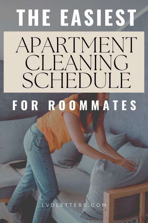 the easiest apartment cleaning schedule for roommates Cleaning Schedule For Roommates, Roommate Cleaning Schedule, Apartment Cleaning Schedule, Dorm Cleaning, Easy Cleaning Schedule, Clean Room Checklist, Room Cleaning Tips, Cleaning Supplies List, Apartment Cleaning