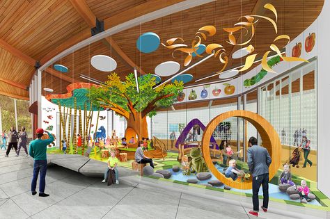 Play place concept Modern Kindergarten, Creche Ideas, Kids Play Area Indoor, Children Playroom, Children's Play Area, Kindergarten Interior, Play Place, Daycare Design, Playground Games