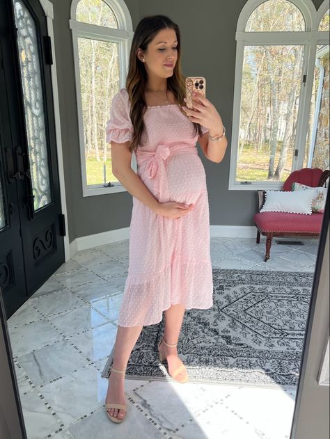 Baby Shower Dress Girl, Baby Shower Dress Pink, Pink Baby Shower Dress For Mom, Spring Baby Shower Outfit For Mom, Casual Baby Shower Outfit For Mom, Spring Maternity Dress, Girl Baby Shower Outfit For Mom, Shower Dresses For Mom, Fall Baby Shower Outfit For Mom