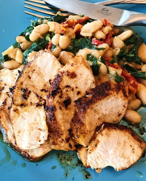 Cannellini Bean And Chicken Recipes, Cannellini Beans And Spinach, Chicken And Cannellini Beans Soup, Zucchini And Cannellini Beans, Kale And Cannellini Beans, Garlic Roasted Broccoli, Raw Spinach, Lasagna Pasta, Chicken With Olives